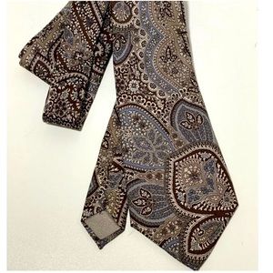 Vintage Christian Dior Homme paisley print silk neck tie